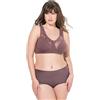 Ulla Popken Entlastungs-BH, Spitze, ohne Bügel, Cup C-e Reggiseno, Terra, 6DD Donna