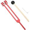 AMENGJ Stimmgabel Set di diapason in lega di alluminio da 128 Hz for terapia del suono colorata(Red-pommel)