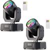 Yespick 2PCS Teste Mobili LED 30W,DMX512 RGW Effetti luminosi,Con Telecomando 5 Modalità di Controllo Mini Teste Mobili DJ Adatto per Feste,DJ e Illuminazione