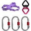 PRIOR FITNESS Accessori per anello aereo per cerchio/Lyra (1 imbracatura rotonda + 1 connettore girevole+3 moschettoni a vite)