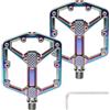 GOMETY Pedali per bicicletta MTB Flat Pedali 9/16 pollici, in alluminio CNC con 4 cuscinetti sigillati, pedali piattaforma antiscivolo con perni e asse Cr-Mo, pedali per mountain bike, BMX, bici da corsa