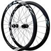 YAOJIA Set Di Ruote For Bici Da Strada 700C, Freno A Disco Perno Passante Cerchi Doppi In Lega Di Alluminio A Doppio Strato Mozzo 24H For Ruote For Bici A Cassetta 8-12 Velocità(Schwarz)