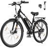 HITWAY 28 Bicicletta Elettrica, City E-bike Unisex Adulto, Bici Elettrica con Batteria Rimovibile 36V 12Ah, Motore 250W, Cambio a 7 Velocità, Bici Elettrica con Pedalata Assistita 35-90 km