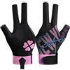 MALSSE 1Pc 3 Finger Pool Glove Snookers Cue Sport Confortevole Antiscivolo Sinistra Destra Snookers Biliardo Accessorio Mano Sinistra Biliardo Guanto