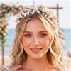 Zoestar Tiare e corone da sposa in stile bohémien, con stella marina, dorata, corona da sposa, fascia per capelli da spiaggia per matrimonio da donna
