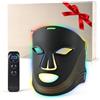 Bliuozr Maschera LED Viso con Luce Rossa, 7 Colori per Cura Viso, Maschera Viso LED con Timer Intelligente per Terapia a Luce Rossa, Ideale per Uso Domestico e in Viaggio, LED Mask Viso, Nero