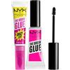 NYX Professional Makeup The Brow Glue Gel Sopracciglia Effetto Laminazione Tenuta 16H Trasparente 5g + The Brow Glue Crazy Lift Gel Sopracciglia Tenuta 24H Trasparente 7ml - Set da 2