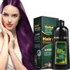 JRTTOSSE Shampoo Naturale per Scurire alle Erbe in 10 Minuti, Tintura per Capelli Neri a Base Vegetale, Colore Viola, 500ml, 3 in 1 Shampoo Balsamo e Colorante per Uomini e Donne