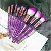 HIFFEY Set di pennelli for trucco da 10 pezzi con setole morbide (Size : PURPLE)