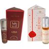 Generico Rasha & Red Rose Concentrated Perfume Oil Roll-On Combo Pack of 2 (6ml Each) | Long Lasting Alcohol-Free Attar for Men & Women