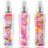 SO...? Body Mist by So…? Womens Lollipop Galore, Rainbow Sorbet, Candy Floss Body Spray Mixed Fragrance 100ml Bundle (Pack of 3)