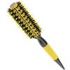 Easnea Spazzola rotonda per capelli in nylon duro senza crespo con manico in legno naturale giallo - 4,6 cm / 5,6 cm / 5,6 cm / 6,1 cm - 5,1 cm Giallo