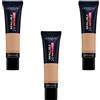 L'Oreal Paris L'Oréal Paris Infaillible 24H Mat Cover Fondotinta Opacificante - 290 Ambra Dorata, confezione da 3 (3 x 30 ml)
