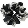 Wambere 3 elastici per capelli grandi Scrunchies, morbidi elastici in seta di alta qualità, oversize, per donne e ragazze, colore nero A