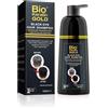 Bio Keratin Gold Shampoo colorante nero 400 ml - 100% copertura grigia in 5 - 10 minuti, risultati professionali e qualità salone, colore e shampoo 2 in 1, senza macchie di pelle, per uomini e donne