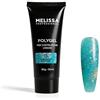 Melissa Professional Melissa Polygel Turchese Glitter (13) 30ml - Gel Costruttore Professionale per Ricostruzione Unghie, Facile da Modellare, Alta Resistenza, Polimerizza in Lampada UV/LED, Finish Naturale e Brillante