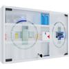 VCM Armadio medico | Dimensioni ca. H. 40 x W. 60 x D. 10 cm | Armadio farmacia chiudibile a chiave | Appendino | Armadio medicinale - Hustila M