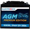 Electronicx Moto Edition AGM Batteria 12V 29Ah 300A EN ▶ Batteria moto motocicletta avviamento - senza manutenzione esente da perdite resistente alle vibrazioni