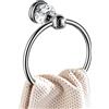 Wincase argento cristallo singolo asciugamano bar Holder, costruzione in lega di zinco accessori bagno a parete con base cromata finito, Lega, Silver, Towel Ring
