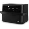 H.Koenig FRY960 Friggitrice ad aria air fryer con scomparto XXL, due vani separati, 10L (5L+5L), 8 modalità di cottura, 80-200°C, timer 60min, arresto automatico, touch screen, cestello rimovibile