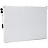 Pryma Lavagna Bianca Magnetica con Cornice in Alluminio - Mini Whiteboard da Parete o Appoggio con Pennarello Magnetico e 2 Cancellini (25x35 cm)