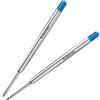 BASTION Ricarica Penna A Sfera Blu | Sostituzione per tutte le penne Bolt Action | Cartuccia di ricariche di inchiostro per penna standard o gel (gel blu 2 pezzi)