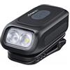 Fenix E04R - Torcia ricaricabile EDC e faro | Nero | 300 lumen | 46 m | 87 ore max | 4 fasci di luce bianca e 2 LED rossi, anello luminoso multicolore | IP66