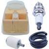WHALJSDOZ Air Fuel Filter Spark Plug Kit Fit For Dolmar PS460 PS510 PS5100 Chainsaw 181173180