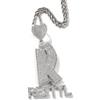 Luminaryxy Collana personalizzata con iniziale in oro placcato 14 carati e corona tempestata di diamanti, pendente con lettera personalizzata con diamanti, gioielli hip hop per uomo e donna
