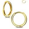 Jewseen 14 K Solid Gold Cerniera Clicker Labbro Anello Naso Helix Daith Orecchino Setto Piercing Cartilagine Orecchini per Uomo Donna, 6 mm, 7 mm, 8 mm, 9 mm, 10 mm, 11 mm, 12 mm, Oro giallo