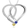Easycosy Collana Personalizzata con Nome Inciso, Ciondolo Mamma a Cuore Personalizzato, Collana da Donna in Argento 925, Idee Regalo per Donna, Amica, Lei, Bambina(2 nomi)