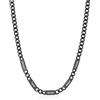 Wamantic Collana Uomo Personalizzata con Nomi Catena Cubana in Acciaio Inossidabile Collana Nero Argento Regalo per Papà Marito Fidanzato