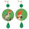 IN Lebole Collezione The Circle DOR46 Pappagallo Orecchini da Donna in Ottone Pietra Verde