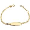 Gioielleria Bucci BRACCIALE BEBE' PIASTRINA ORO GIALLO 18 KT