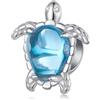 Qings Tartarughe Charm per Bracciali in Argento Sterling 925 Ciondolo Animali Marini Estivi Compatibile con Bracciali e Collane per Donna