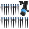 LKJAUOZ 20 Pezzi Gocciolatori per Irrigazione Regolabili a 360°, con Attacco a Spina e Supporto per Tubo 4/7mm, per Serra e Piante in Vaso, Blu, 13cm