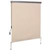 Outsunny Tenda a rullo per esterni 2,5 x 1,6 m a scomparsa verticale con manovella, in alluminio e poliestere 280g/m² anti-UV50+, per balcone, patio, terrazza e giardino, crema