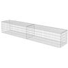 Tidyard Gabbione con Copertura in Acciaio Zincato 300 x 50 x 50 cm | Argento