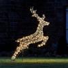 Lights4fun Renna a LED solare salto cervo L Harlow decorazioni natalizie per esterni
