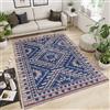 By Suardi Tappeto Velour Antiscivolo Dis. KENYA col. Blu Ideale per Ingresso Soggiorno Camera (115x175cm)