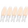 Ruiandsion G9 Lampadine LED Dimmable 2700K Bianco Caldo 220-240V 4W 4 Filamento LED G9 Lampadine Della Casa Equivalente 40W Lampada alogena per Lampadario Della Casa Indoor Lampade Da Soffitto(5PCS)