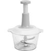 Regerly Tritatutto Manuale, Regerly 1 Pezzo 1.5l Taglia Cipolle Manuale Trita Cipolle Trita Verdure con 3 Lame In Acciaio Inossidabile (Grigio argento)