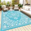 Enyhom Tappeto per Esterno Extra Large Impermeabile 180 x 270 cm, Plastica Riciclata Tappeto Esterno Resistente ai Raggi UV Tappetino da Campeggio per Esterni, Balcone, Pavimento, Camper, Cortile