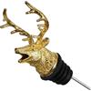 Tyatiyzn Beccucci Per Bottiglie Vino, Tappo per bottiglia di vino con cervo, Versatori Per Alcolici, regali di compleanno per uomo, padre, cacciatore (oro)