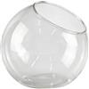 Trurovem Vaso rotondo in vetro borosilicato trasparente, per piante grasse, da appendere, terrario, contenitore per interni, decorazione da tavolo, design a bocca aperta, da 13,5 cm a 20 cm (18 cm)