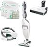 DG Service VORWERK FOLLETTO VK220s ORIGINALE Rigenerato Come Nuovo - Aspirapolvere Scopa Elettrica Con Filo con HD65, Filtro, 6 Sacchetti, 6 Profumini (Dotazione Completa + EB420 + Picchio)
