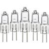 LEDLOCLB 5 lampadine alogene G4 220V 35W 50W Lampadine a capsula di vetro, resistenti alle alte temperature, per piano cottura, sostituzione della lampadina del forno a gas 50W -5 pezzi