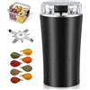 NNBWLMAEE Macina Semi di Lino, Compatto Facile Macina Caffè Elettrico Macinaspezie Elettrico in Acciaio Inox per Semi, Spezie, Pepe, Caffè, Sale, Erbe e Uso Domestico Quotidiano (White)