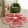 boiszeda Tappeto Petal Tappeto soffice a forma di fiore Morbido a pelo corto Antiscivolo Tappetino per Studio Sala giochi Soggiorno Camera da letto Poltrona