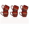 The Great Indian Bazaar Set di 6 tazze tradizionali fatte a mano Kulhar Kulhad Chai Tea Coffee Cup Cantaritos Set di 6 in terracotta smaltata con finitura lucida argilla terracotta artigianale studio ceramica marrone fango